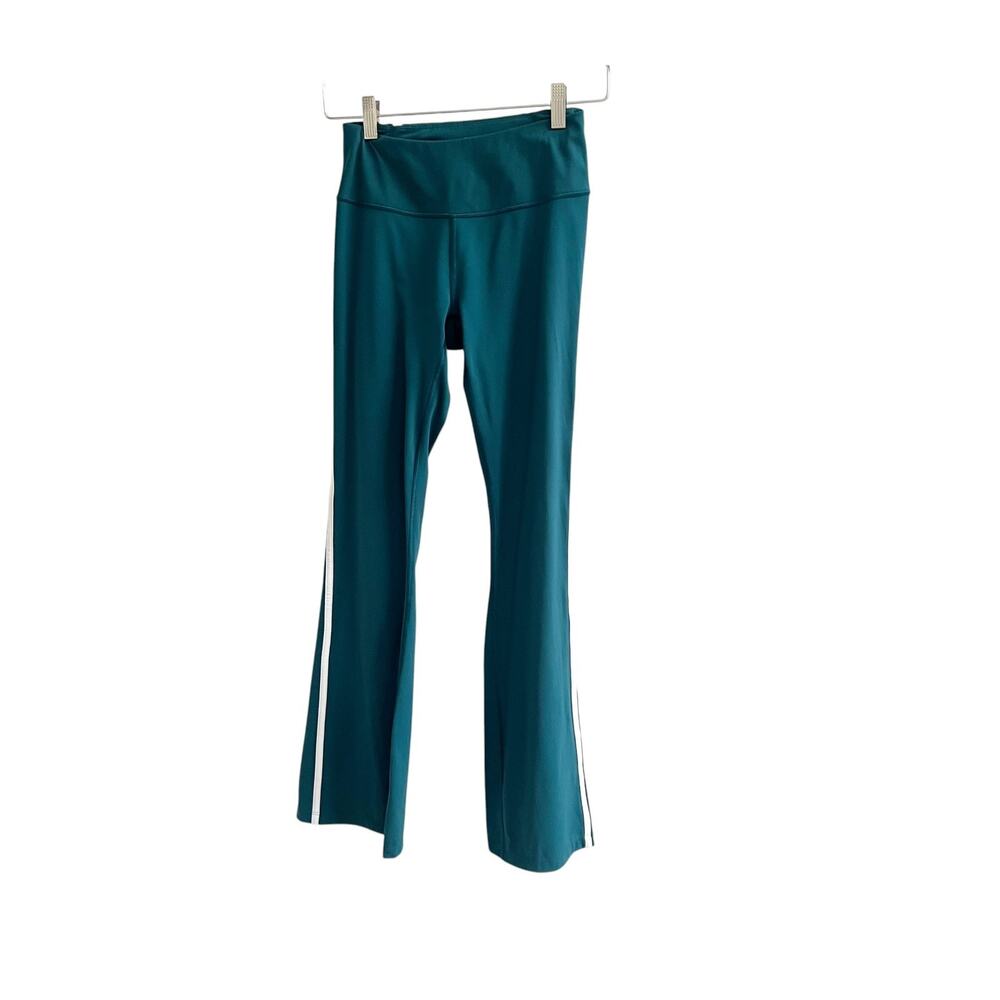 Sweaty Betty Flare Leggings Women 0-2 Teal High Waist Activewear Pull-On Stretch